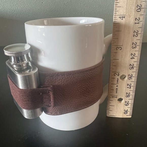 Extra Shot Ceramic Coffee Mug and Mini Stainless Steel Flask Set - Picture 2 of 4